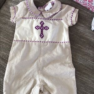 Ric rac ruffles Easter outfit